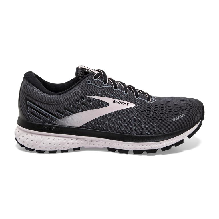 Brooks Ghost 13 Road Running Shoes - Women's - Black/Pearl/Hushed Violet/Purple (56017-WMVA)